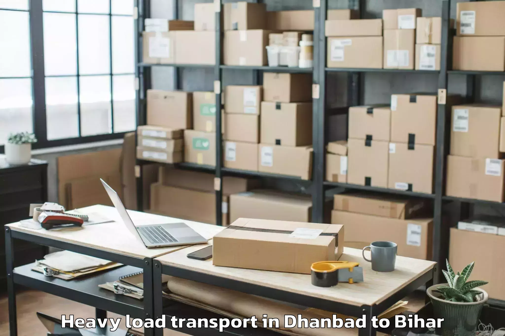 Book Dhanbad to Bagaha Heavy Load Transport Online